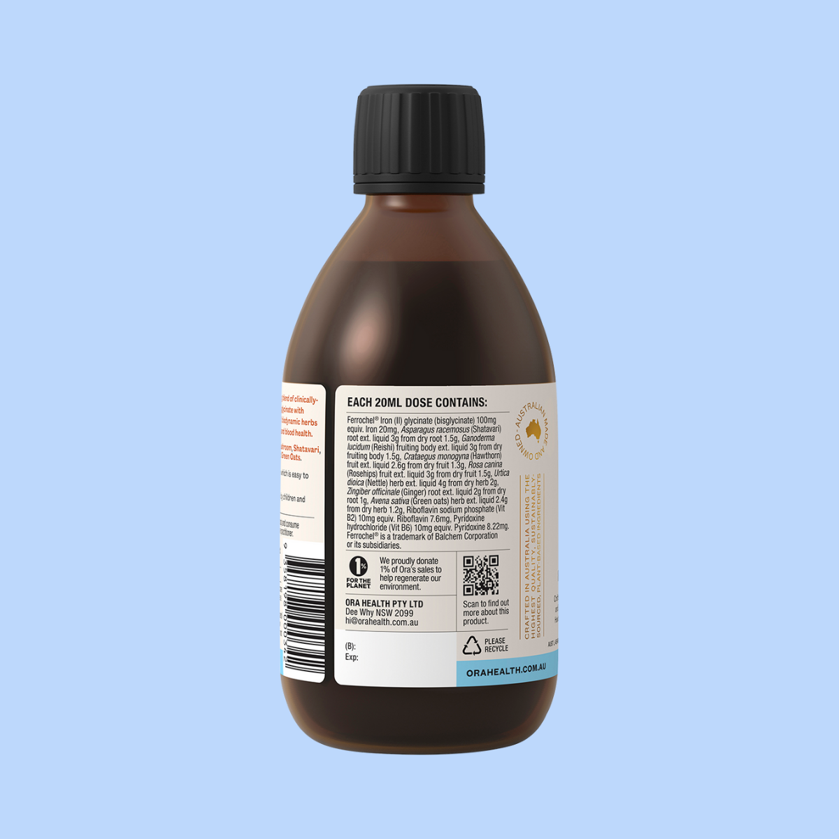 Ora Health Iron-Rich Tonic+ Herbal Oral Liquid 300ml