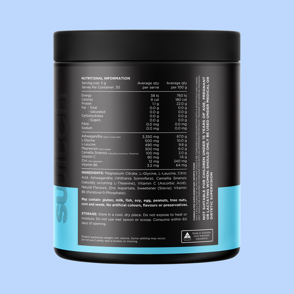 Switch Nutrition Adrenal Magnesium Support Powder Lemonade 150g
