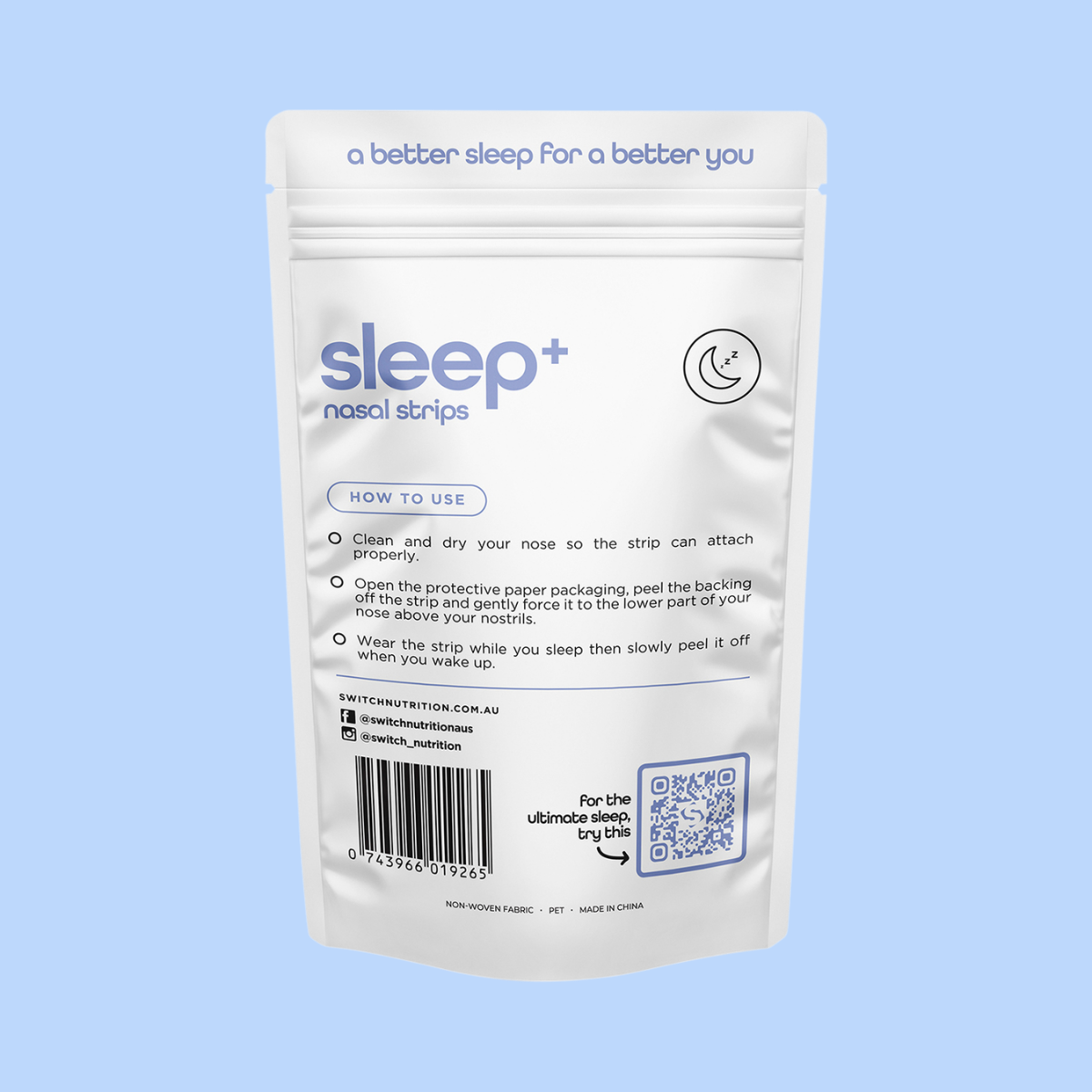 Switch Nutrition Sleep+ Nasal Strips 30pk