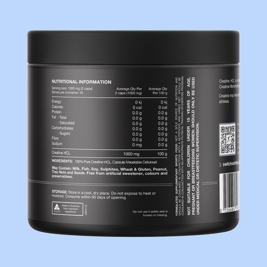 Switch Nutrition Creatine 100% Pure HCL 90 Caps