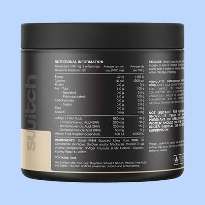 Switch Nutrition Ultra Fish Oil High Strength Norwegian Omega 3 120 Caps