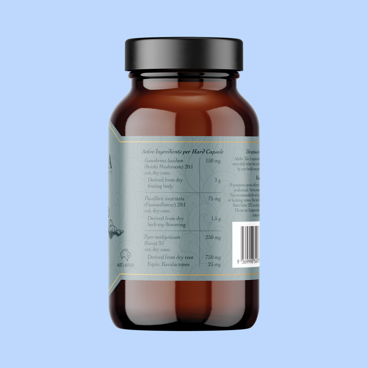 Ritua Sleep Reishi Mushroom Passionflower Kava 60 Caps