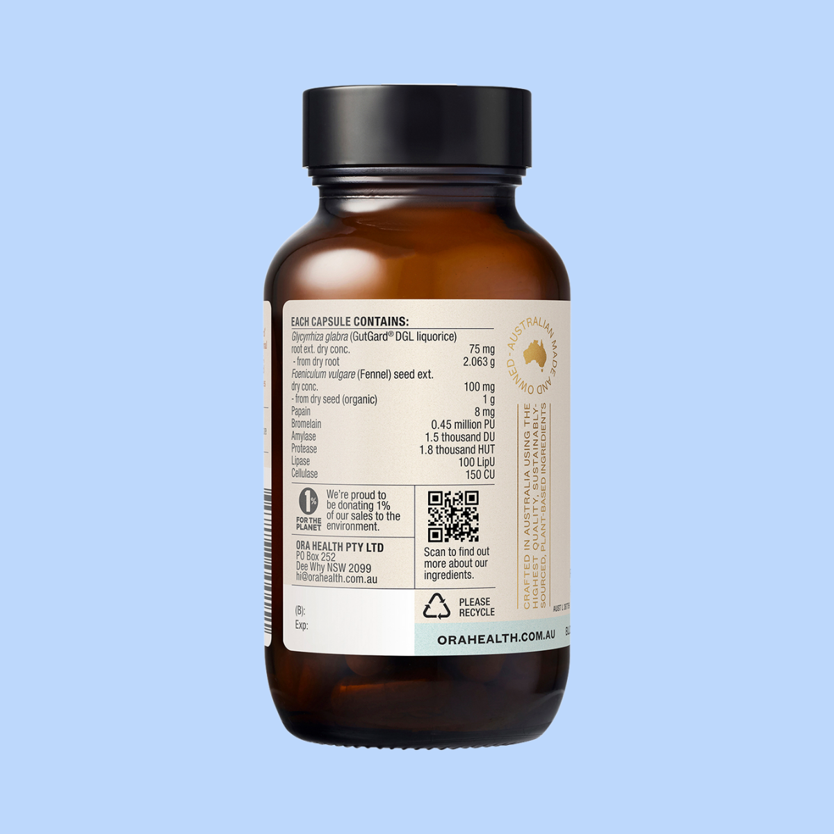 Ora Health Debloat and Digest 60 Caps